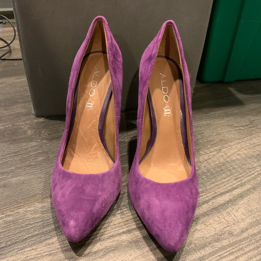 Aldo Purple Suede Heels
